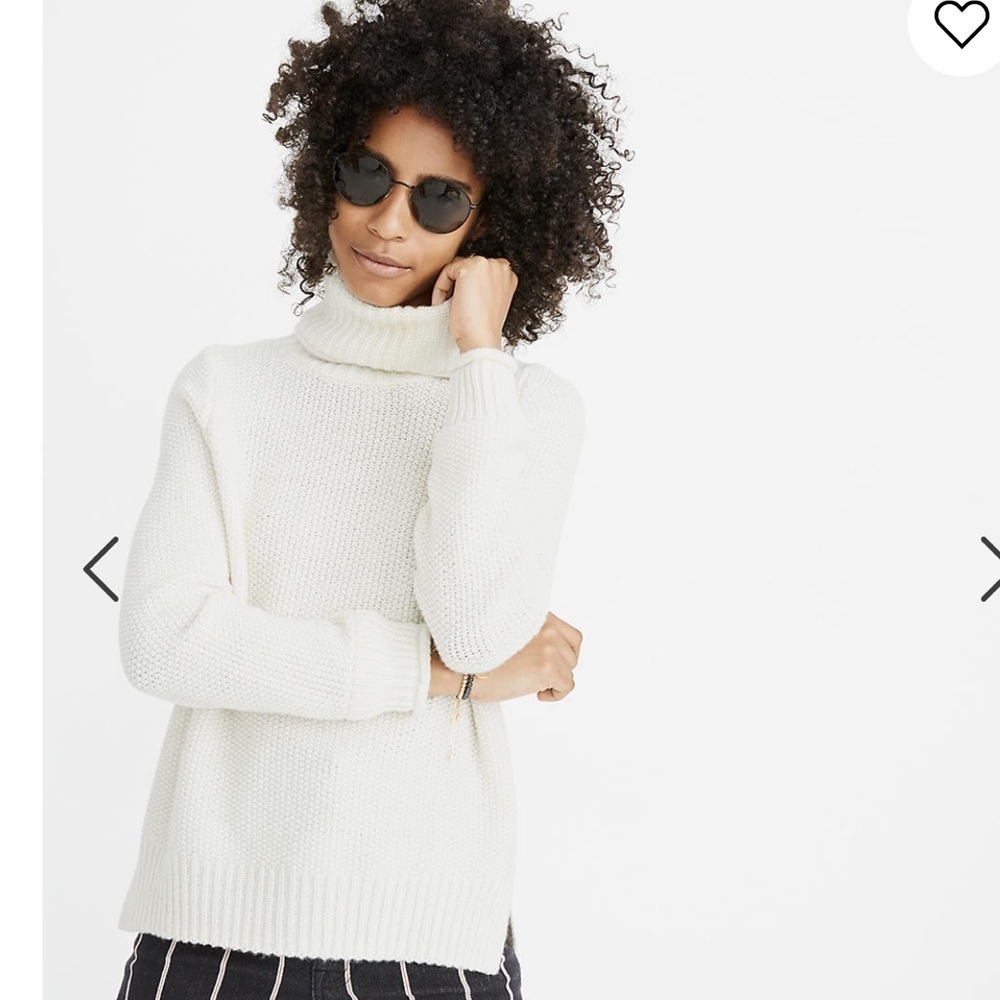 Madewell | Varick Turtleneck Sweater Off White XS